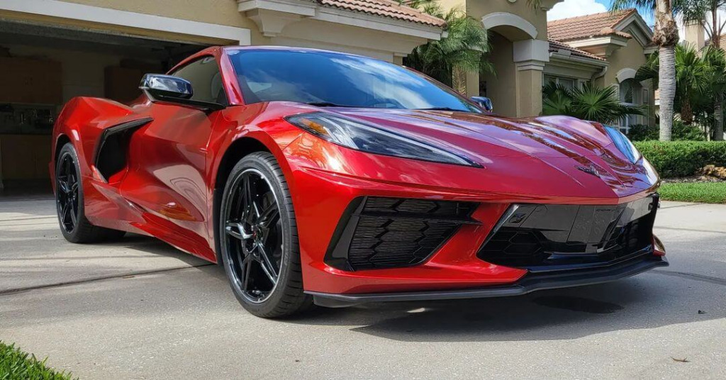 Red C8 Corvette Detailed